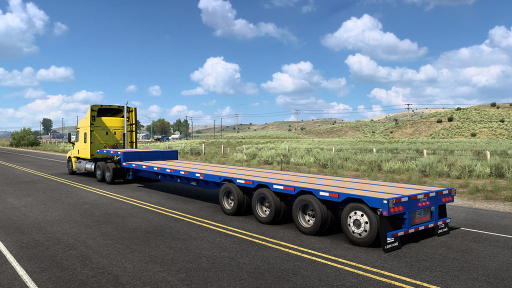 Screenshot of a Forceline trailer being pulled in American Truck Simulator
